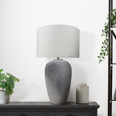 Brahmsley 60 Modern Table Lamp for Bedroom, Tradional Ceramic Base Lamp with Linen Shade