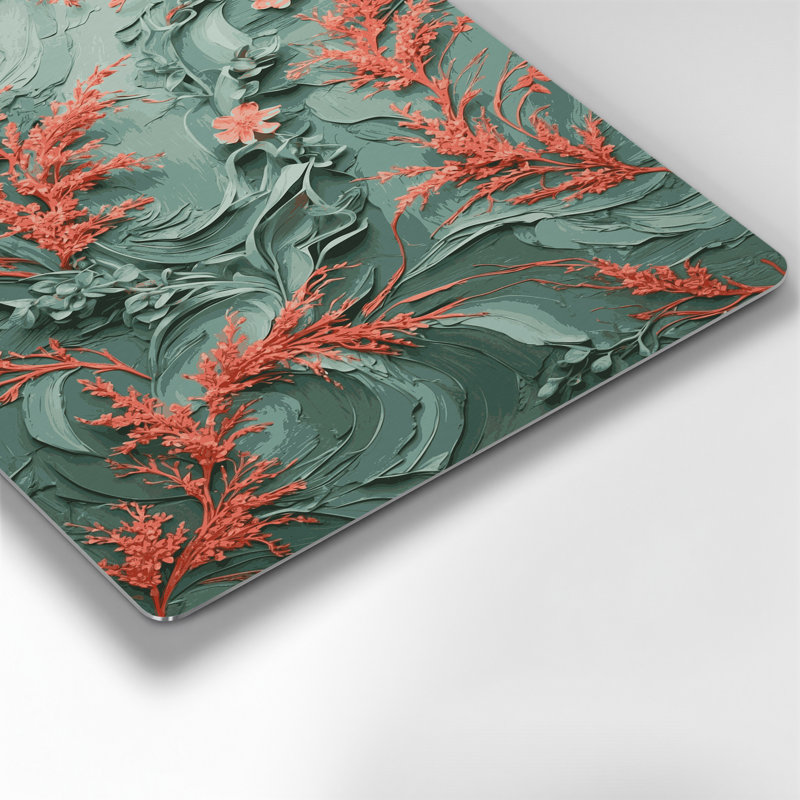 "Abstract Florals", art mural gris en métal 73