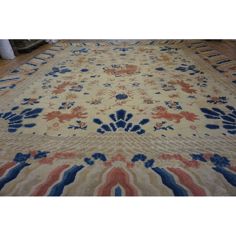 Hand Knotted Wool Area Rug