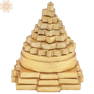 Petit Shri Yantra en laiton | Idole spirituelle artisanale indienne 