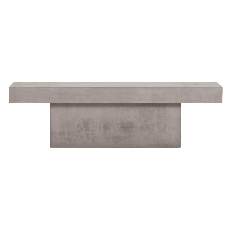 Perpetual Concrete Outdoor Bench, Brown