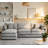 3-Seater Comfy Cloud Couches With Movable Ottoman