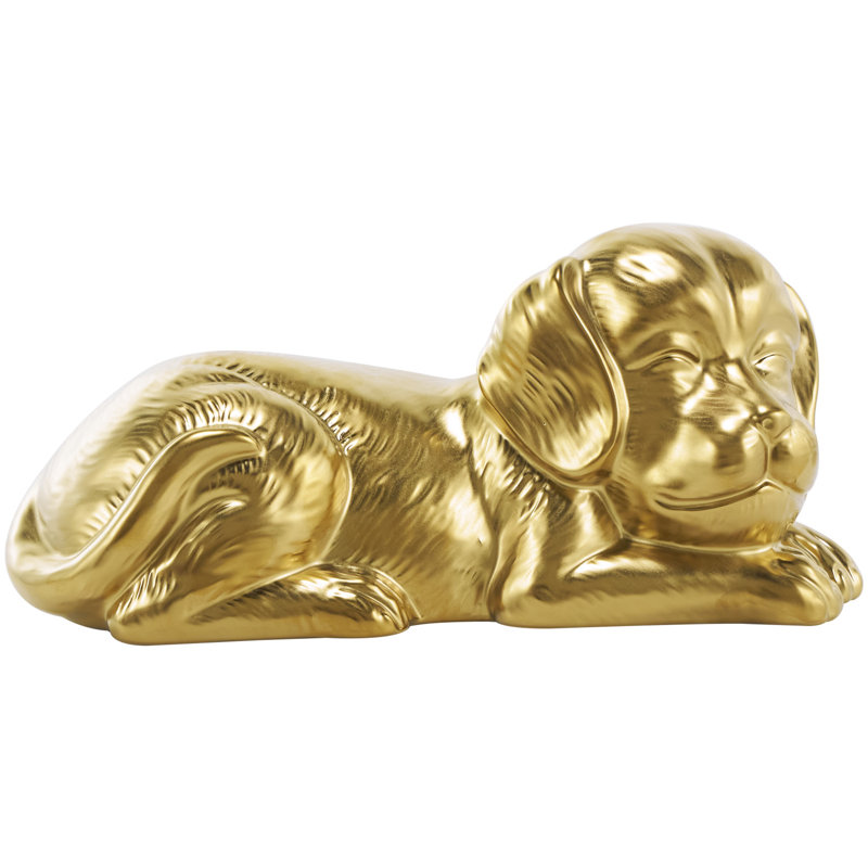 Sculpture décorative en céramique Annalisse, Or, H 4,8 po x l 10,45 po x P 4,9 po
