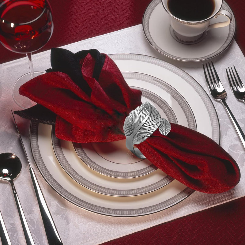 Metal Napkin Ring, 12, Silver