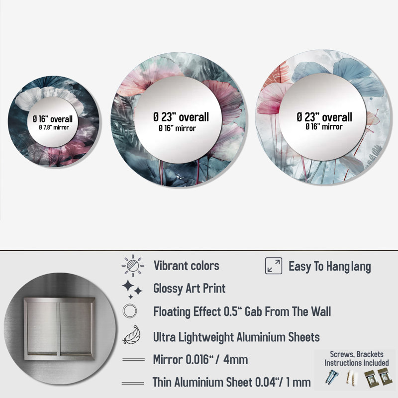 Pucci Round Wall Mirror