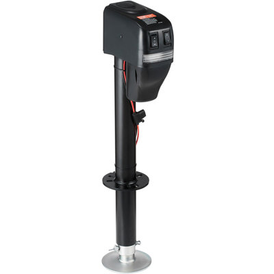 Electric Trailer Jack, Power Tongue Jack Weight Capacity 4000 lbs, 9.84"-33.85" Electric Tongue Jack with Waterproof Cover for Lifting RV Trailer, Horse Trailer, Utility Trailer, Yacht Trailer