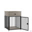 Mobilier pour cage à chien, niche pour chien, chenil décoratif avec tiroir