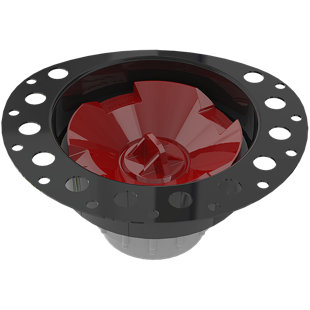 PVC Freestanding Tub Drain Rough-In With Metal Deck Flange