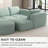 104.32*70.86 Modular Sectional Sofa Sleeper Couch, Sectional Sofa With Chaise And Ottoman, Convertible U Shaped Modular Sofa Set. Compressed Sponge (Combo A+B+C+D)-1267522275
