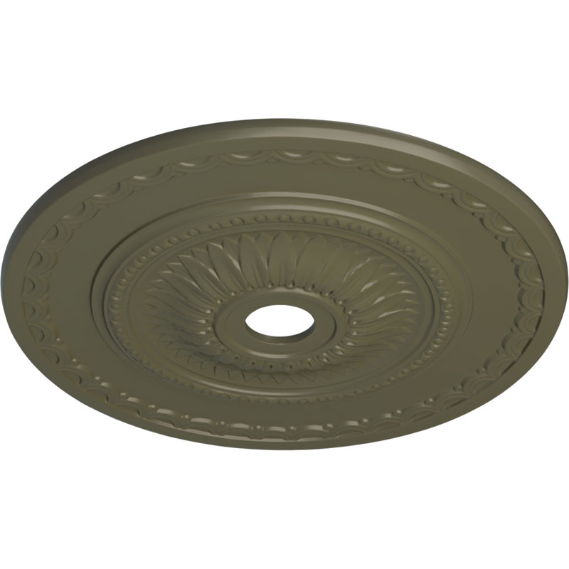 Médaillon de plafond Endurathane Flagstone, DO 30 po x P 3 7/8 po x P 3 1/4 po (convient aux auvents jusqu'à 3 7/8 po), fini désert Gobi peint à la main