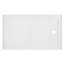 Base de douche rectangulaire 60 po x 36 po, conception à seuil simple en acrylique blanc avec drain central, surface antidérapante-119120457