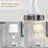 28" Modern Glass USB Table Lamp Set Built-In Outlet, Bulb Included