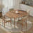 Extendable Dining Table, Kafkas Oak, 39.4 x 29.5 x 39.4 inches (Open: 51.6 x 29.5 x 39.4 inches) | 100% Melamine Coated Particle Board, 0.7 inches Thick | Sturdy Wooden Legs, Scandinavian Design for Modern Dining Spaces-1043265613