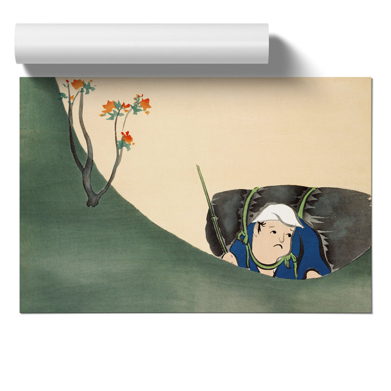 Samurai Vol.1 by Kamisaka Sekka - No Frame Painting, 42cm H x 59cm W x 0.1cm D