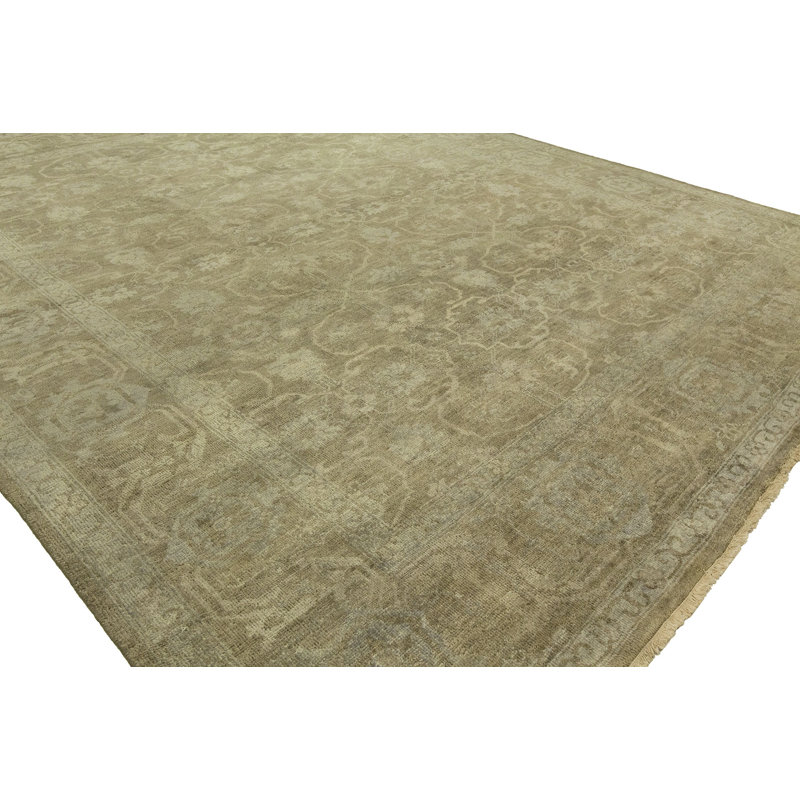 Wool Area Rug in Brown, Rectangle 3' x 5'