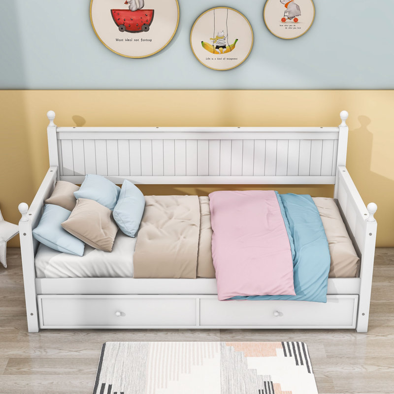 Crickett Twin Size Daybed with Trundle, White