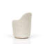 Fauteuil pivotant en tissu avec base rustique
