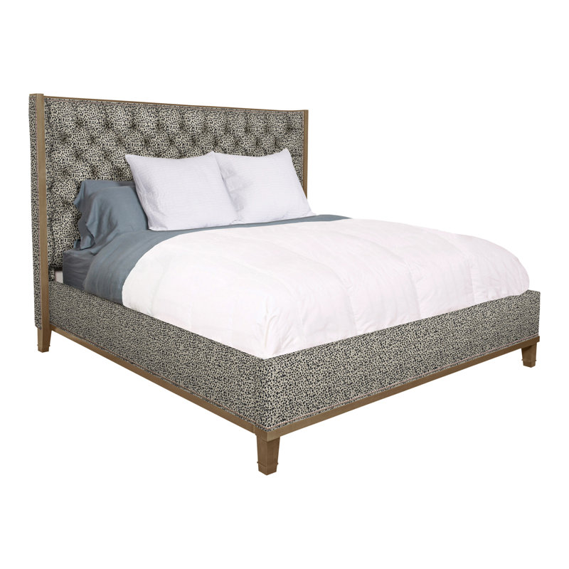 Michael Weiss Solid Wood Wingback Bed, Jiggles Fawn, Queen, Hampton