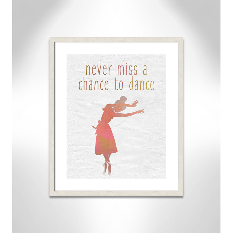 Impression sur papier Dance B, H 24,5 po x l 20,5 po x P 1,18 po, Encadré de boîte à grain de bois blanc