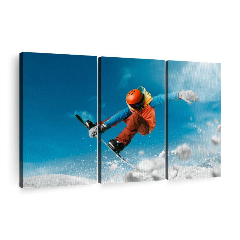 «Snowboard Grab», 3 pièces, H 42 po x l 65 po x P 1,25 po