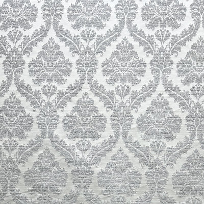 Tissu Delano | Tissu damassé traditionnel | Couleur argent