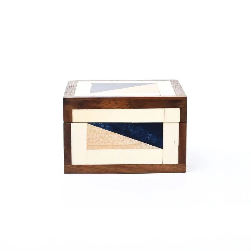 Boîte à souvenirs décorative, organisateur carré compact pour la commode
