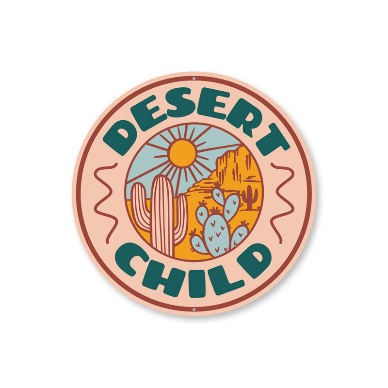 Plaque en aluminium «Desert Child», H 18 po x l 18 po x P 0,06 po