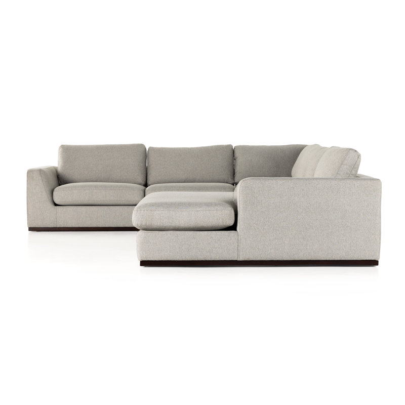 Colt Sectional, Left Hand Facing, Aldred Silver Polyester Blend