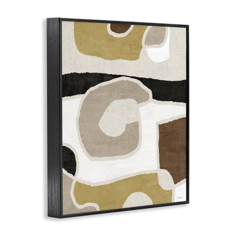 «Earthy Boho Geometrics», estampe numérique, design par Amber Sterling, H 14 po x l 11 po, Giclée encadrée noir minuit