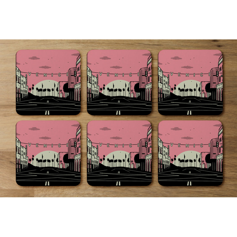 Square 6 Piece Coaster Set