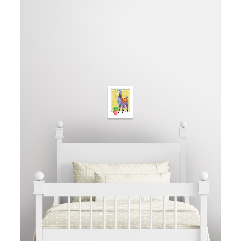 « jolie llama ii », art sur toile, H 14 po x l 11 po x P 1,5 po, Toile