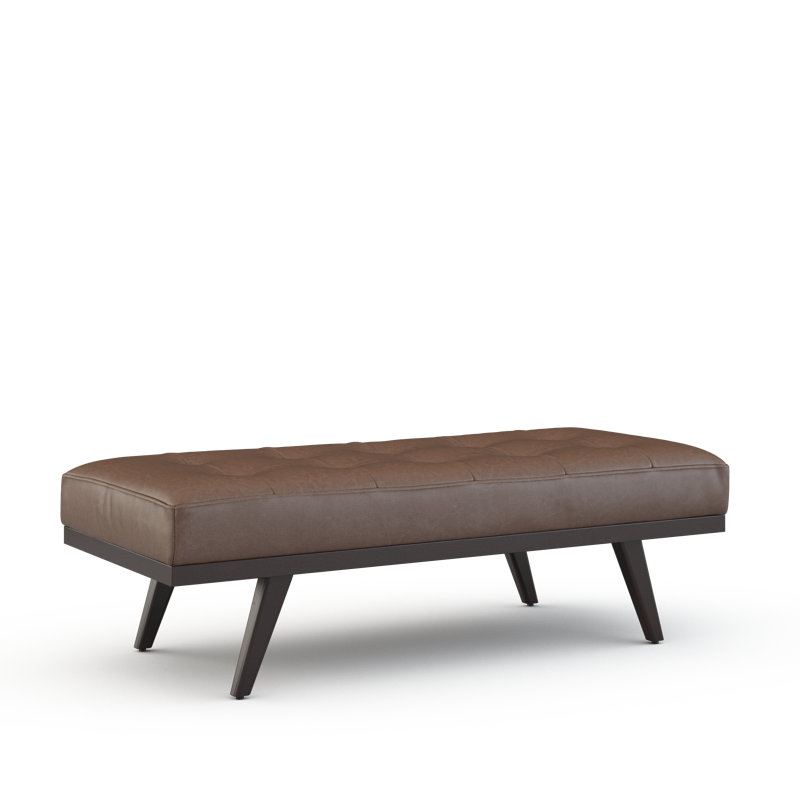 Drew Leather Ottoman, Outlaw Caribou