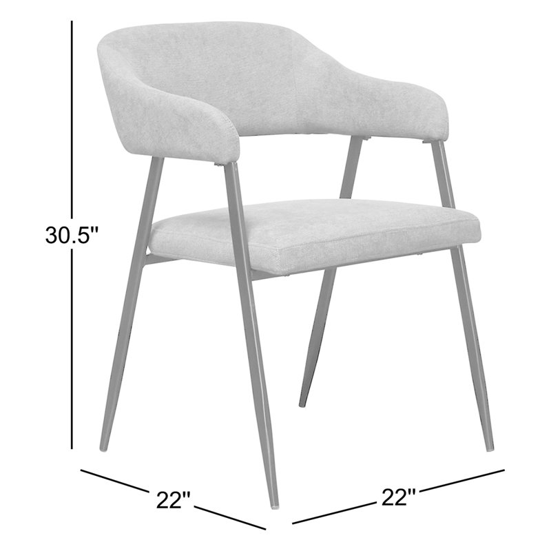Chaise avec accoudoirs rembourrée Charneco, Bleu