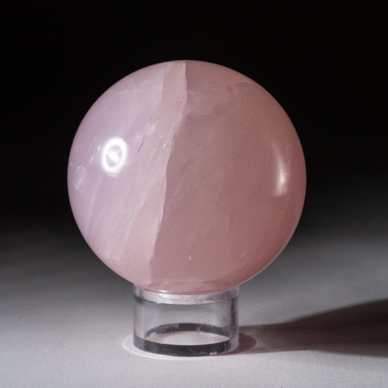 Polished Polychrome Sphere from Madagascar, Pink, 1.5" H x 1.5" W x 1.5" D