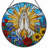 7.8"H Praying Hands Stained Glass Window Panel-1435751447