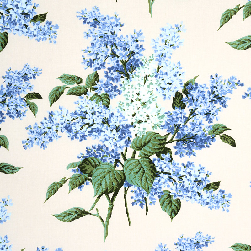 Schumacher x Johnson Hartig Proust'S Lilacs Fabric, Blue