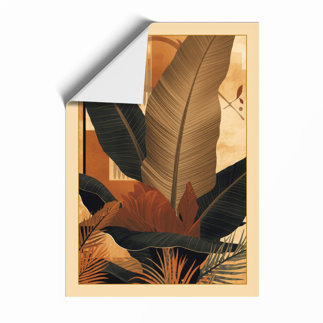 Tropical Foliage Study Botanical - Framed Print