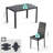 Latoyta Modern 5-Piece Rectangular Glass Top Dining Set with Cushioned Chairs-913626773
