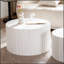 Ensemble de 2 tables d'appoint gigognes rondes en bois avec motifs complexes pour les salons et les chambres modernes
