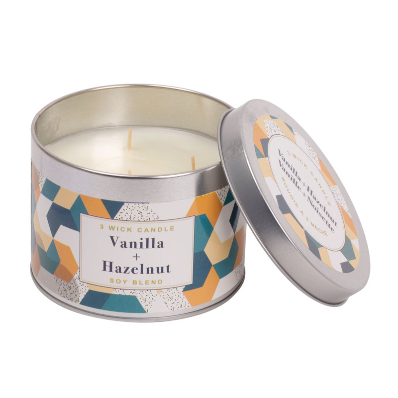 Bougie parfumée à 3 mèches 14 oz Kiera Grace, Vanille / noisette