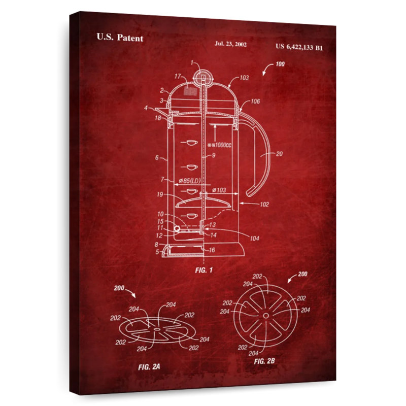 Cafetière à piston French Kynaat, H 24 po x l 16 po