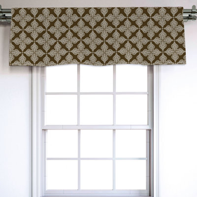 Sateen Ikat Ruffled Window Valance