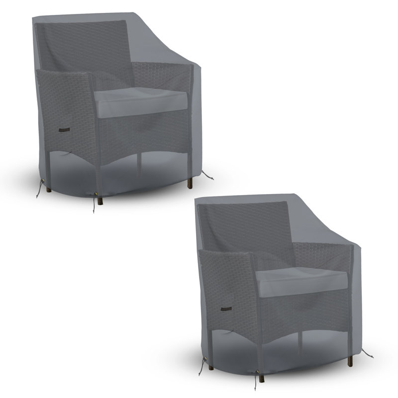 Pack of 2 High Density Waterproof Outdoor Patio Chair Cover, All Weather Protection Patio Deep Seat Chair Cover Protector (Set of 2)