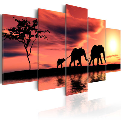 5 Piece No Frame Print on Canvas