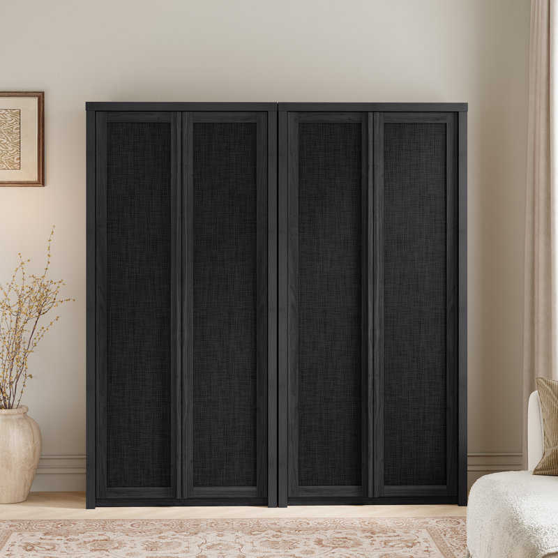 Armoire de rangement de 66,9 po de hauteur (ensemble de 2, Black