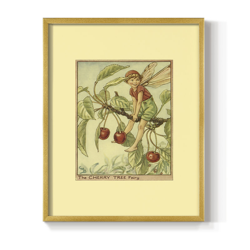 «The Cherry Tree Fairy», reproduction encadrée - bois massif, H 28 po x l 22 po