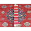 Très grand tapis afghan super Kazak en laine rouge riche noué à la main 12 pi 1 po x 16 pi 757010E657A94391AE31F390502AF98F
