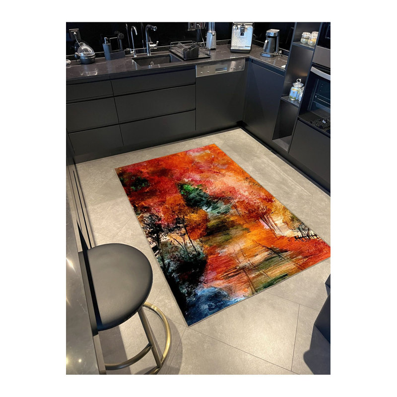 Tapis pastel lavable à la machine, Tapis de couloir 2 pi 6 po x 9 pi 10 po inclus