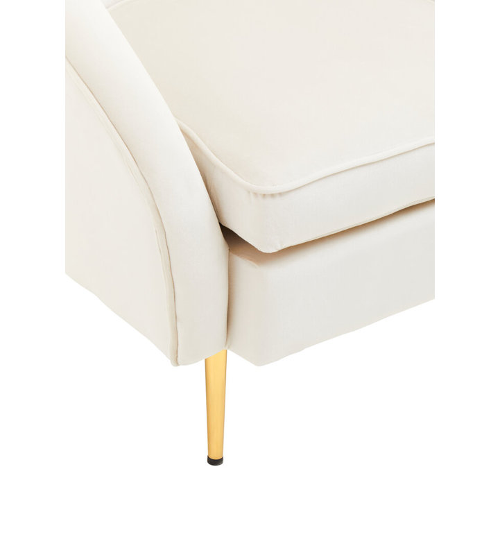 Velvet Armchair, White