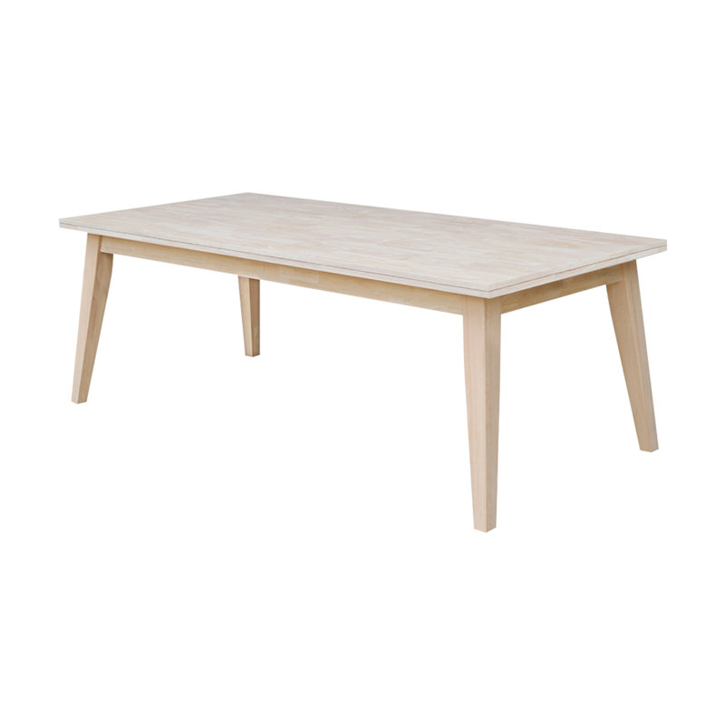 Unfinished Solid Wood Dining Table